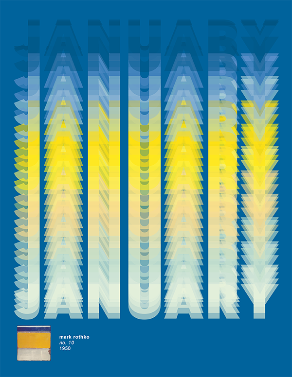 Typographic Calendar example from Rio graphic design student