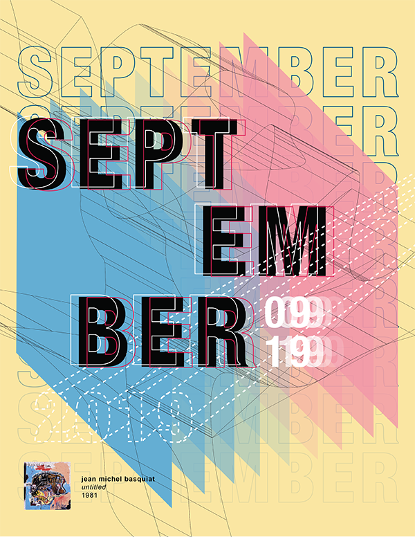 Typographic Calendar example from rio graphic design student