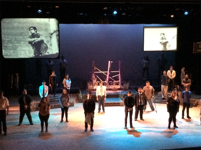 Photo of performing arts students on stage at Río Hondo College