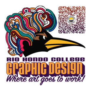 Rio Hondo College Graphic Design logo and QR code