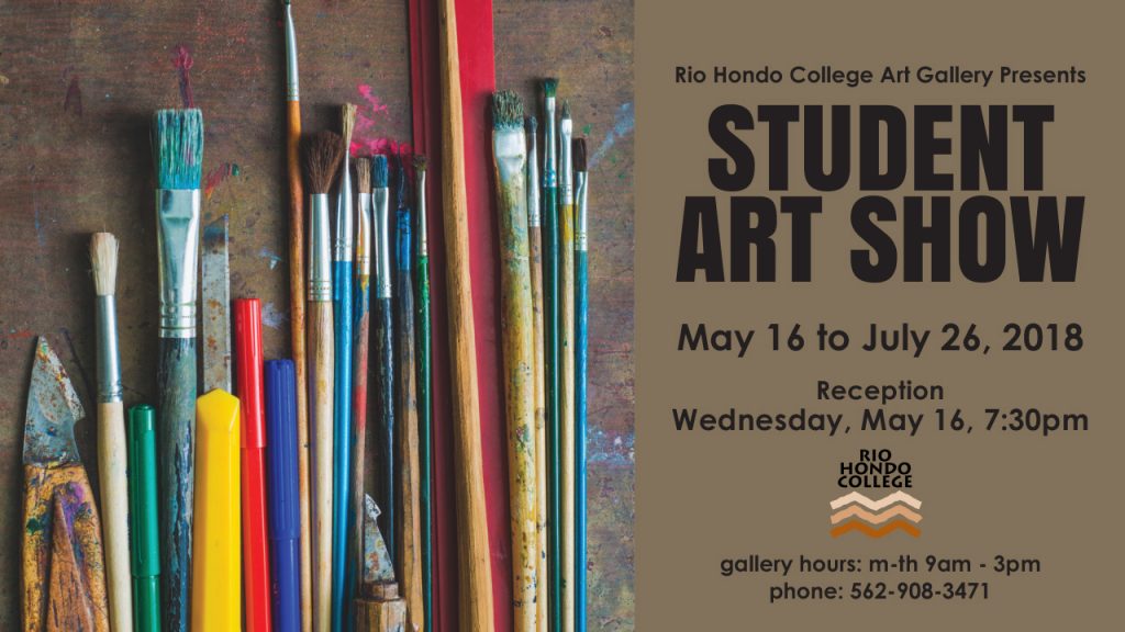 Rio Hondo College Student Art Show 2018 poster